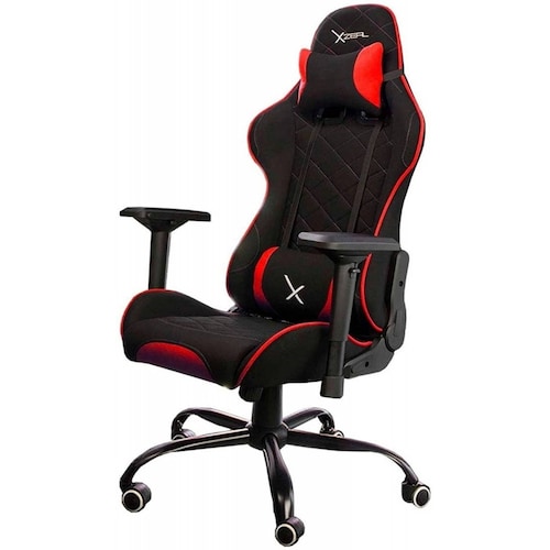 SILLA GAMER XZEAL NEG, ROJA, TEXTIL,ALTO DESEMPEÑO (XZSXZ25R)