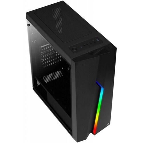 Gabinete Aerocool Bolt Con Ventana Rgb, Midi-Tower Negro