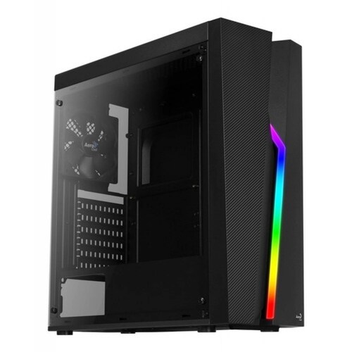 Gabinete Aerocool Bolt Con Ventana Rgb, Midi-Tower Negro