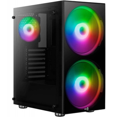 Gabinete Gamer Aerocool Python Argb Cristal Templado Atx