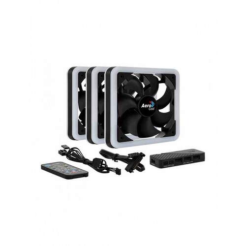 Kit 3 Ventiladores Aerocool Edge 14 Pro Argb 140mm Control