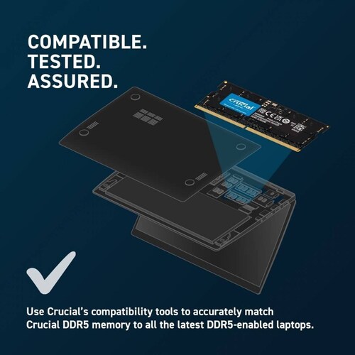 Memoria Ram Crucial 8gb Ddr5 4800mhz Cl40 Sodimm - Laptop