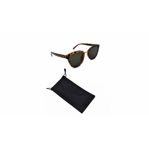 " INVIGORATE, Lentes de sol con funda para mujer, animal print."