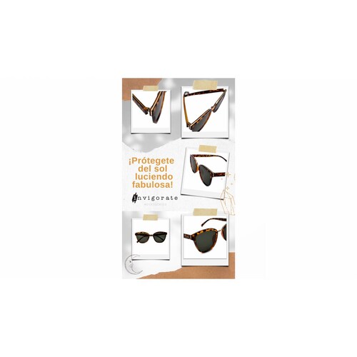 " INVIGORATE, Lentes de sol con funda para mujer, animal print."