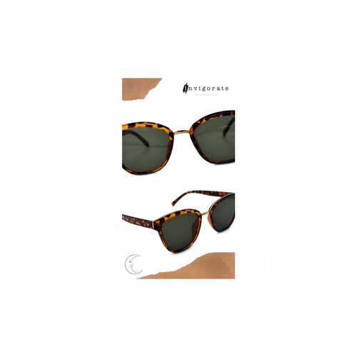 " INVIGORATE, Lentes de sol con funda para mujer, animal print."