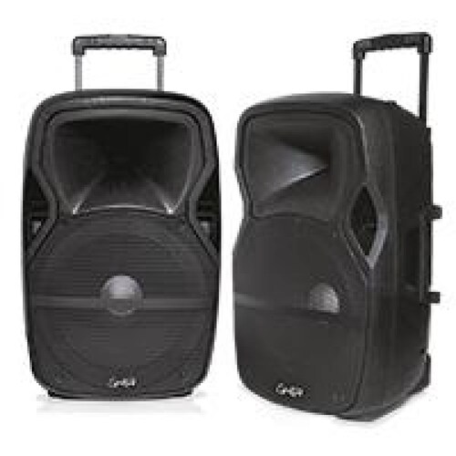COMBO DE BAFLES DE 15PULG ACTIVO PASIVO DE 24 000W PMPO ACTIVO PASIVO BT USB AUX MICROSD RADIO FM  LUCES LED