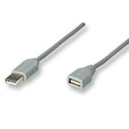 CABLE USB 1 1 EXTENSION MANHATTAN 4 5 MTS TIPO A MACHO   A HEMBRA GRIS