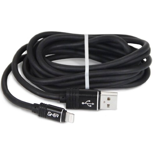 Cable Lightning Ghia 2 0 Mts  Usb 2 1 Color Negro
