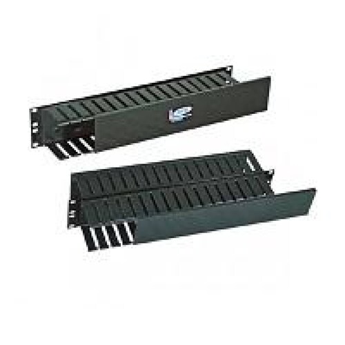 ORGANIZADOR DE CABLES NORTH SYSTEM HORIZONTAL SENCILLO  19 PULGADAS DUCTO 3X3 COLOR NEGRO LISO  2 U R