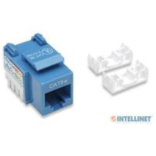 JACK RJ45 CAT5E INTELLINET UTP KEYSTONE  DE IMPACTO AZUL