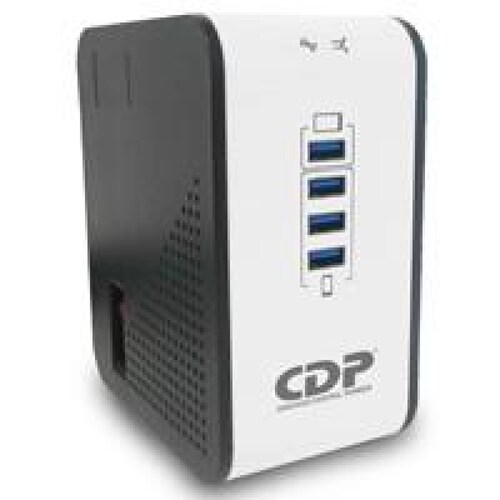 REGULADOR CDP 1000VA   400W  8 CONTACTOS  CON ENTRADA USB PARA TABLETAS Y CELULARES CALIDAD Y DISEÑO