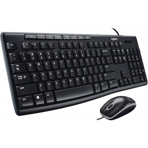 Teclado Mouse Logitech Mk200 Negro Alambricos Multimedia