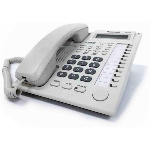 TELEFONO PANASONIC KX T7730 HIBRIDO CON PANTALLA DE 1 LINEA  12 TECLAS DSS Y ALTAVOZ (BLANCO)