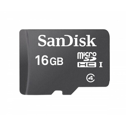 MEMORIA SANDISK 16GB MICRO SD CLASE 4 C ADAPTADOR
