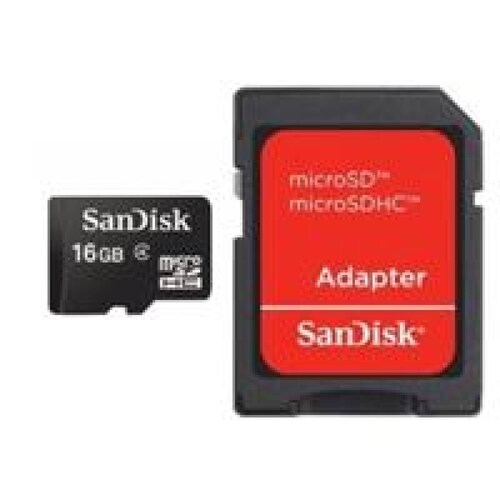 MEMORIA SANDISK 16GB MICRO SD CLASE 4 C ADAPTADOR