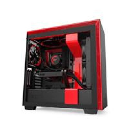 GABINETE NZXT H710I NEGRO ROJO CRISTAL TEMPLADO RGB GAMER