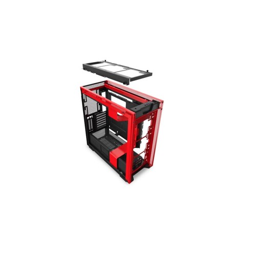 GABINETE NZXT H710I NEGRO ROJO CRISTAL TEMPLADO RGB GAMER