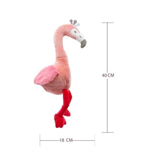 Peluche De Flamingo Reina Rosa Textura Ultra Suave Hipoalergénico