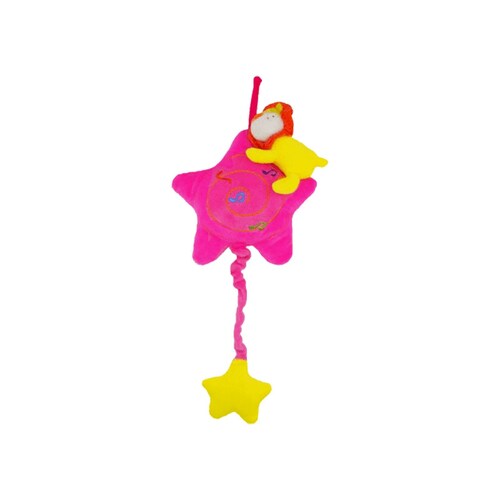 Sonaja de Estrella Rosa Tela Peluche Ultra Suave Hipoalergénico