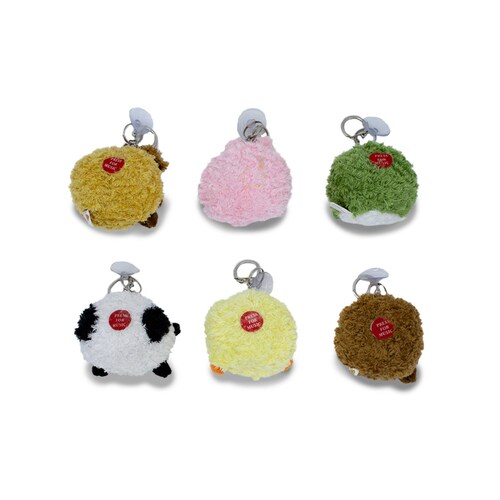 Llavero De Peluche Animalitos de Bolita 12 Pzas