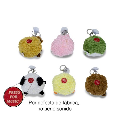Llavero De Peluche Animalitos de Bolita 12 Pzas