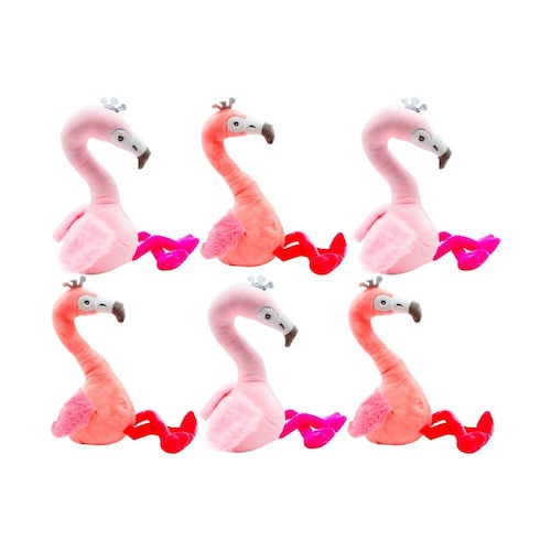 Flamingo De Peluche Ultra Suave Peluche Rosa Mayoreo 6 Pzas Flamingos