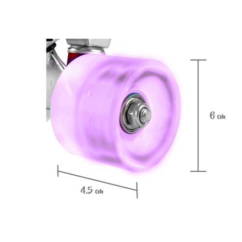 Patineta Tipo Penny Classic Banana De Colores Con Luz Led Lila