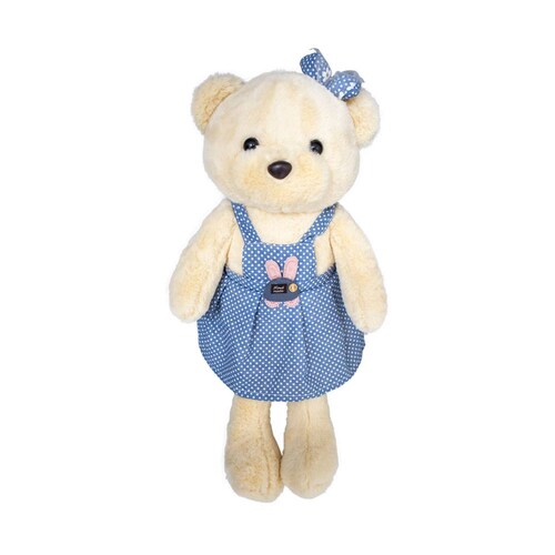 Oso De Peluche Con Vestido Osito Muñeco Suave Teddy Felpa 49 Cm