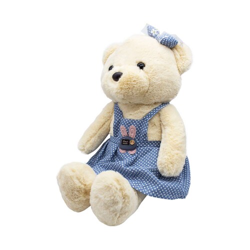 Oso De Peluche Con Vestido Osito Muñeco Suave Teddy Felpa 49 Cm