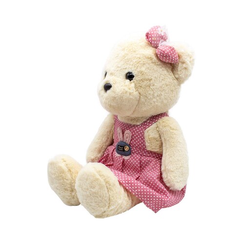 Oso De Peluche Con Vestido Osito Muñeco Suave Teddy Felpa 49 Cm