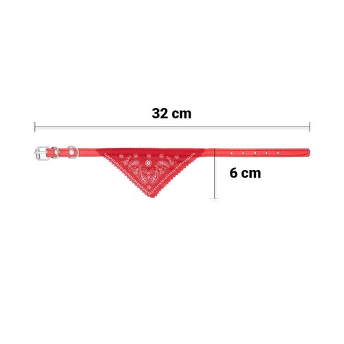 Correa Collar Para Perro / Gato Raza Chica Pañuelo Paliacate Color