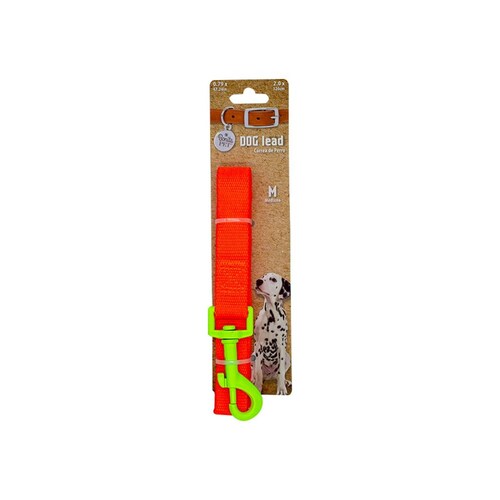 Correa Mediana Para Perro Resistente Color Fluorescentes 120 cm de Largo Con Clip Giratorio