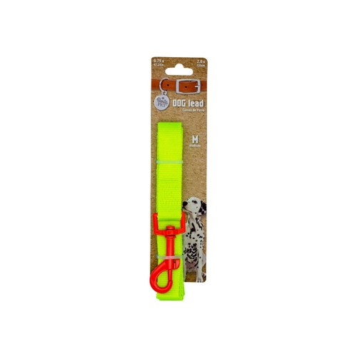 Correa Mediana Para Perro Resistente Color Fluorescentes 120 cm de Largo Con Clip Giratorio