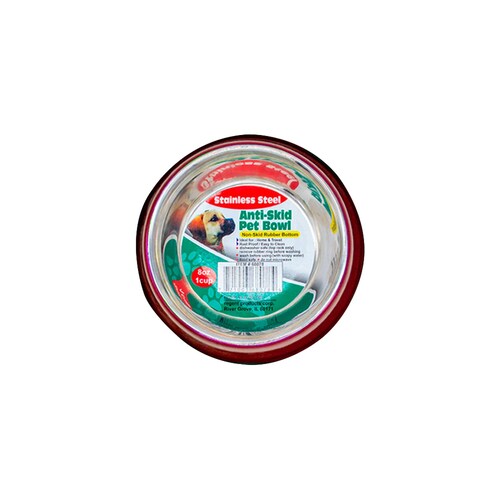 Plato Tazón Recipiente Comedero 226.76 gr Alimentacion para Perros De Aluminio Antiderrapante Chico Pets