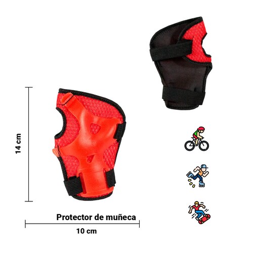 Kit Casco Protección Juvenil Rodilleras +muñequeras+ Coderas