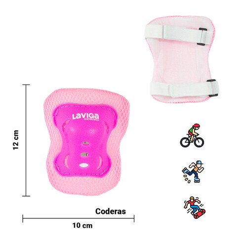 Kit Casco Protección Juvenil Rodilleras +muñequeras+ Coderas