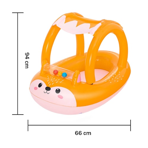 Salvavidas Inflable Infantil De Zorrito Con Techo Para Bebé