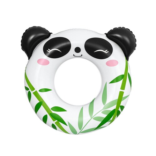 Salvavidas Inflable Dona Flotador Diseño Panda Y Rana 6 Pzas