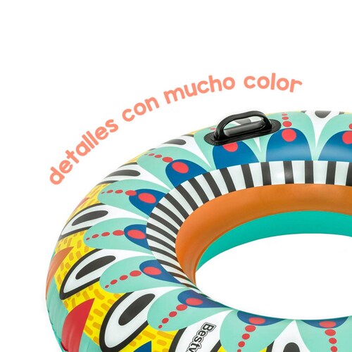 Dona Salvavidas Inflable Aro Flotador Tropical Grande 107 Cm