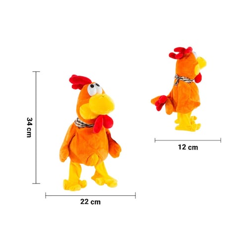 Gallo Loco De Peluche Musical Bailarin Movimiento Gallina
