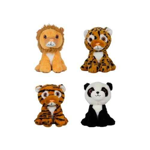 Animales Felinos Peluche Leon Tigre Leopardo Muñecos 25 Cm