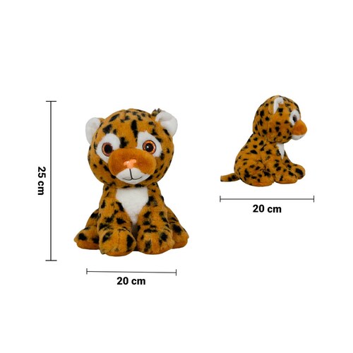 Animales Felinos Peluche Leon Tigre Leopardo Muñecos 25 Cm