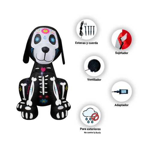 Inflable De Halloween Fantasma Perro Decorativo Exterior