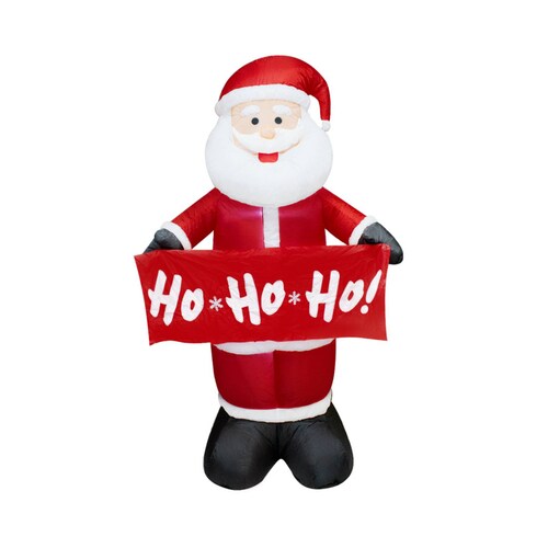 Inflable Navideño Santa Claus Ho Ho Ho Con Luz Led 2.40 Mts