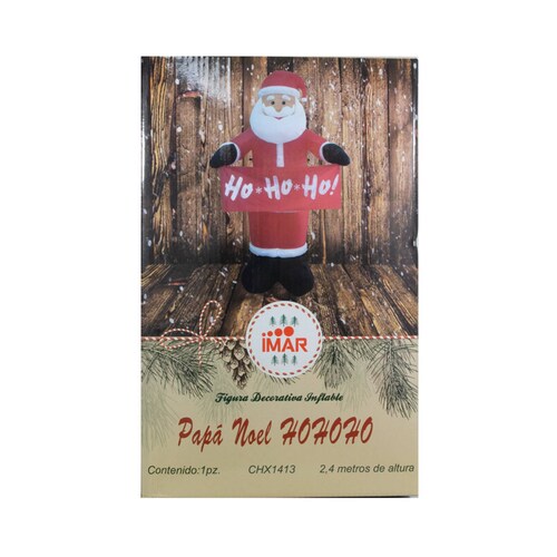 Inflable Navideño Santa Claus Ho Ho Ho Con Luz Led 2.40 Mts