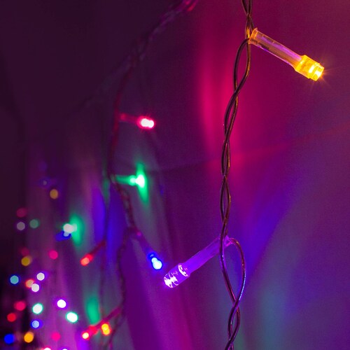 Serie Cascada Luz Multicolor 1000 Led 8 Funciones 20 Metros