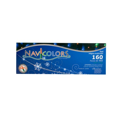 Red Luces Led Navideñas Luz Multicolor 160 Focos 180x0.70 Cm