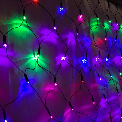 Red Luces Led Navideñas Luz Multicolor 160 Focos 180x0.70 Cm