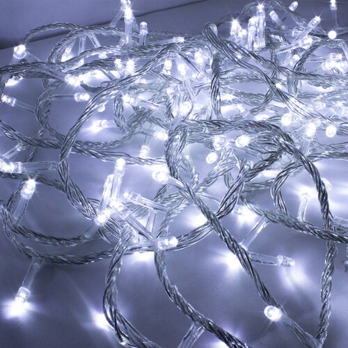 Serie De Luces 1000 Led Luz Blanca 8 Funciones 40.5 Metros