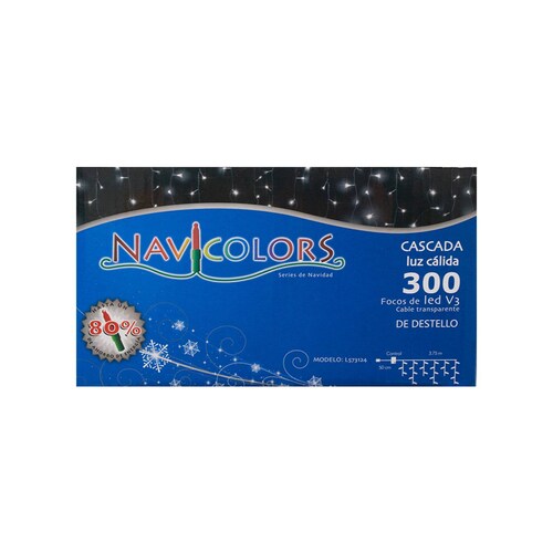 Serie Cascada Luz Calida Amarilla 300led Funcion Destello 3m